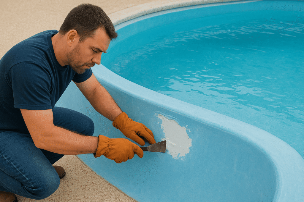 reparo em piscina de fibra
